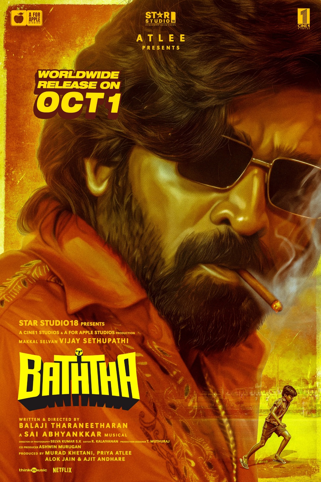 அட்லி வழங்கும், விஜய் சேதுபதி நடிக்கும் ‘பத்தா’ – அக்டோபர் 1ம் தேதி திரையரங்குகளில் வெளியீடு!